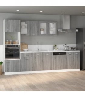 vidaXL Sink Bottom Cabinet Lyon Grey Sonoma 80x46x81.5 cm Engineered Wood — Model: 1x bottom cabinet (2 doors) 80 cm
