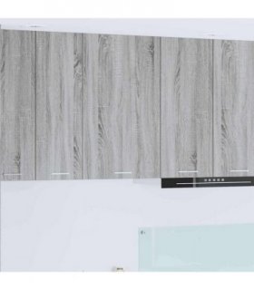 vidaXL Hanging Cabinet with Door Grey Sonoma and White 50 x 31 x 80 c — Model: 1x hanging cabinet (1 door) 50 cm wide 80 cm high