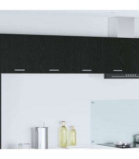 vidaXL Hanging Cabinet Black Oak 80 x 31 x 40 cm Engineered Wood — Model: 1x hanging cabinet (2 doors) 80 cm wide 40 cm high