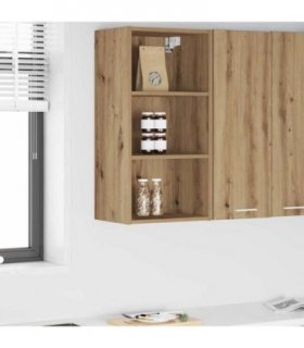 vidaXL Hanging Cabinet Artisan Oak 40 x 29.5 x 80 cm Engineered Wood — Model: 1x hanging cabinet (3 shelves) 40 cm