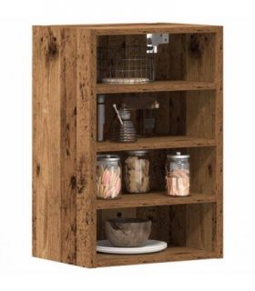 vidaXL Hanging Cabinet Riga Old Wood 40x29.5x60 cm Engineered Wood — Model: 1x hanging cabinet (4 shelves) 40 cm wide 60 cm high