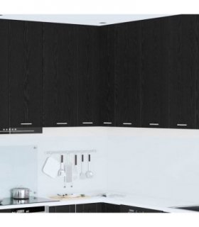 vidaXL Hanging Cabinet with Door Black Oak and White 57 x 57 x 100 cm — Model: 1x hanging corner cabinet 57 cm wide 100 cm high