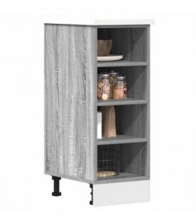 vidaXL Bottom Cabinet Riga Grey Sonoma 30x44.5x81.5 cm Engineered Wood — Model: 1x bottom cabinet (4 shelves) 30 cm
