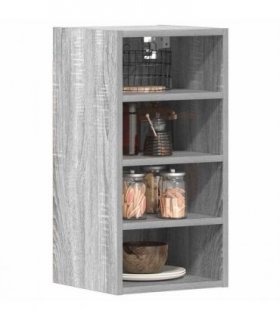 vidaXL Hanging Cabinet Riga Grey Sonoma 30x29.5x60 cm Engineered W — Model: 1x hanging cabinet (4 shelves) 30 cm wide 60 cm high