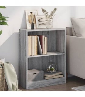vidaXL Bookshelf Grey Sonoma 60x24x76 cm Engineered Wood