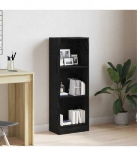 vidaXL Bookcase Black Oak 40x24x109 cm Engineered Wood