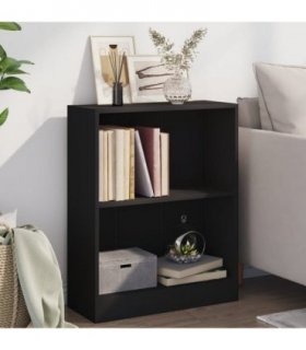 vidaXL Bookshelf Black 60x24x76 cm Engineered Wood