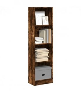 vidaXL Bookcase Smoked Oak 40x24x143 cm Engineered Wood