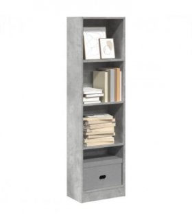 vidaXL Bookcase Concrete Grey 40x24x143 cm Engineered Wood