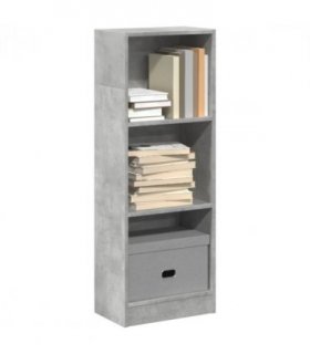 vidaXL Bookcase Concrete Grey 40x24x109 cm Engineered Wood
