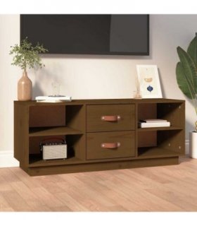 vidaXL TV Cabinet Honey Brown 100x34x40 cm Solid Wood Pine