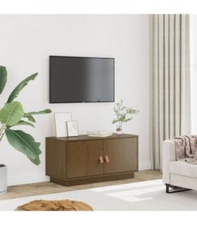 vidaXL TV Cabinet Honey Brown 80x34x40 cm Solid Wood Pine