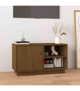 vidaXL TV Cabinet Honey Brown 70x34x40 cm Solid Wood Pine