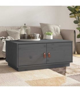 vidaXL Coffee Table Grey 80x50x35 cm Solid Wood Pine