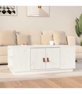 vidaXL Coffee Table White 100x50x41 cm Solid Wood Pine