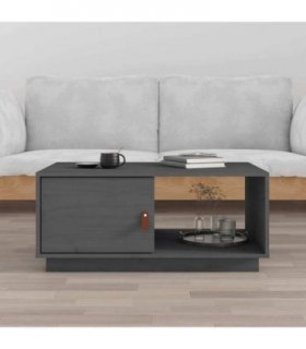 vidaXL Coffee Table Grey 80x50x35.5 cm Solid Wood Pine