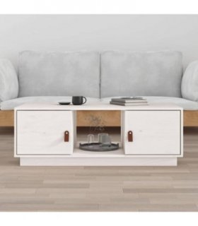 vidaXL Coffee Table White 100x50x35 cm Solid Wood Pine