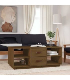 vidaXL Coffee Table Honey Brown 100x50x41 cm Solid Wood Pine — V0672035021