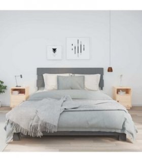 vidaXL Bedside Cabinets 2 pcs 40x34x55 cm Solid Wood Pine — Colour: natural