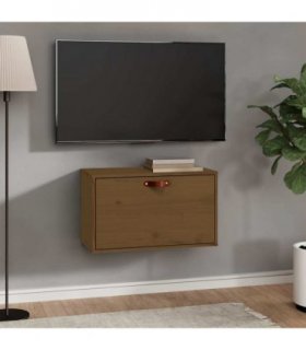 vidaXL Wall Cabinet Honey Brown 60x30x35 cm Solid Wood Pine