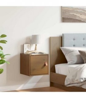 vidaXL Wall Cabinet Honey Brown 31.5x30x30 cm Solid Wood Pine