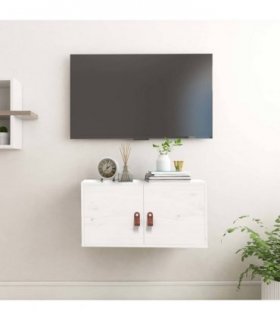 vidaXL Wall Cabinet White 60x30x30 cm Solid Wood Pine