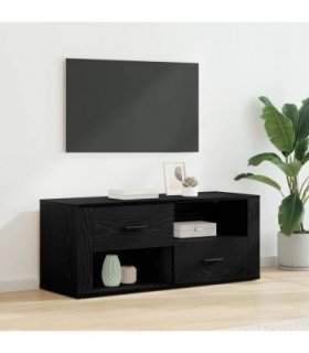 vidaXL TV Cabinet Black Oak 100 x 35 x 40 cm Engineered Wood — V0672035461