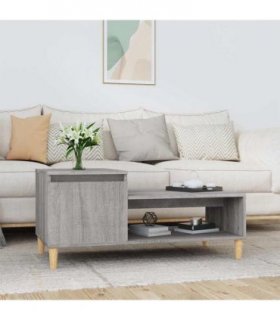 vidaXL Coffee Table Grey Sonoma 100x50x45 cm Engineered Wood