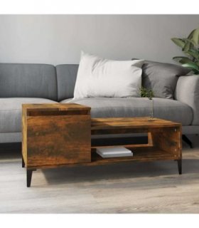 vidaXL Coffee Table Smoked Oak 100x50x45 cm Engineered Wood — V0672035549