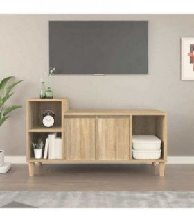 vidaXL TV Cabinet Sonoma Oak 100x35x55 cm Engineered Wood