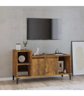 vidaXL TV Cabinet Smoked Oak 100x35x55 cm Engineered Wood — V0672035570