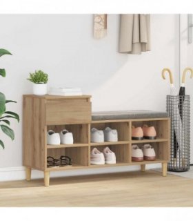 vidaXL Shoe Cabinet Artisan Oak 102 x 36 x 60 cm Engineered Wood