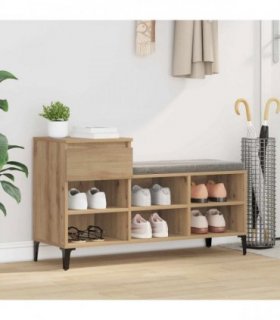 vidaXL Shoe Cabinet Artisan oak 102 x 36 x 60 cm Engineered wood — V0672035600