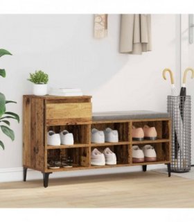 vidaXL Shoe Cabinet Old wood 102 x 36 x 60 cm Engineered wood — V0672035605