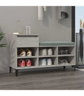 vidaXL Shoe Cabinet Concrete Grey 102x36x60 cm Engineered Wood — V0672035607