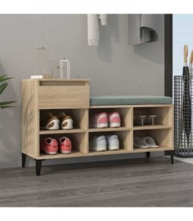 vidaXL Shoe Cabinet Sonoma Oak 102x36x60 cm Engineered Wood — V0672035608