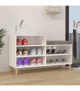 vidaXL Shoe Cabinet White 102x36x60 cm Engineered Wood — V0672035613