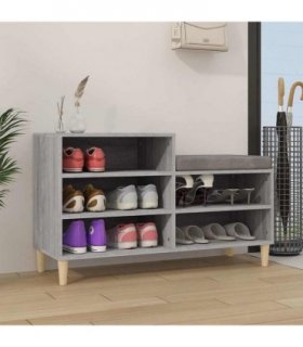 vidaXL Shoe Cabinet Grey Sonoma 102x36x60 cm Engineered Wood — V0672035614
