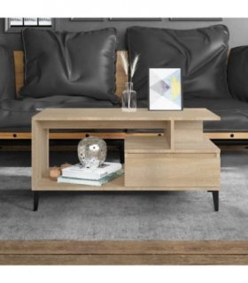 vidaXL Coffee Table Sonoma Oak 90x49x45 cm Engineered Wood
