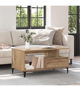 vidaXL Coffee Table Artisan Oak 90 x 49 x 45 cm Engineered Wood