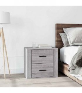 vidaXL Bedside Cabinet Grey Sonoma 50x39x47 cm
