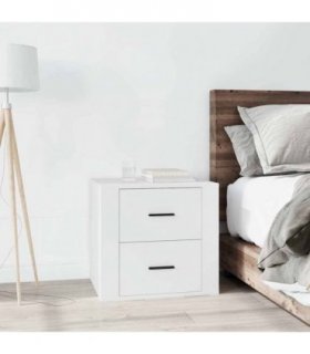 vidaXL Bedside Cabinet White 50x39x47 cm