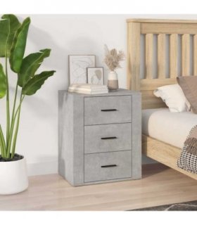 vidaXL Bedside Cabinet Concrete Grey 50x36x60 cm Engineered Wood
