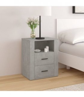 vidaXL Bedside Cabinet Concrete Grey 50x36x60 cm Engineered Wood — V0672035675
