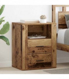 vidaXL Bedside Cabinet Old Wood 35 x 50 x 60 cm Engineered Wood — V0672035679