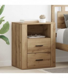 vidaXL Bedside Cabinet Artisan Oak 35 x 50 x 60 cm Engineered Wood — V0672035680