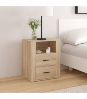 vidaXL Bedside Cabinet Sonoma Oak 50x36x60 cm Engineered Wood — V0672035681
