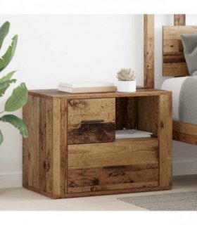 vidaXL Bedside Cabinet Old Wood 35 x 60 x 50 cm Engineered Wood