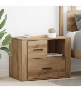 vidaXL Bedside Cabinet Artisan Oak 35 x 60 x 50 cm Engineered Wood