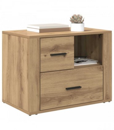 vidaXL Bedside Cabinet Artisan Oak 35 x 60 x 50 cm Engineered Wood